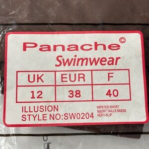 Panache Women Hipster Short 12 Mocha Illusion Ruched Buckle Swim Bottom SW0204